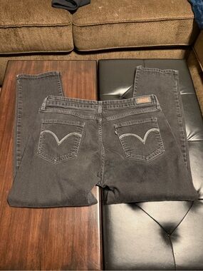 Levi's Black Women's Mid-Rise Skinny Jeans 33/30 Silver tab